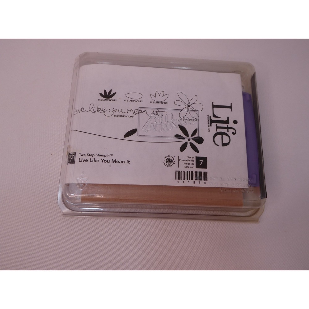 NEW Open Package Stampin Up! Live Like You Mean It Life Set of 7 Stamps